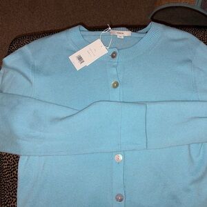 Beautiful aqua blue Vince came and wool cardigan!
